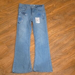 Wallflower Light Blue Flare Jeans with Embroidery